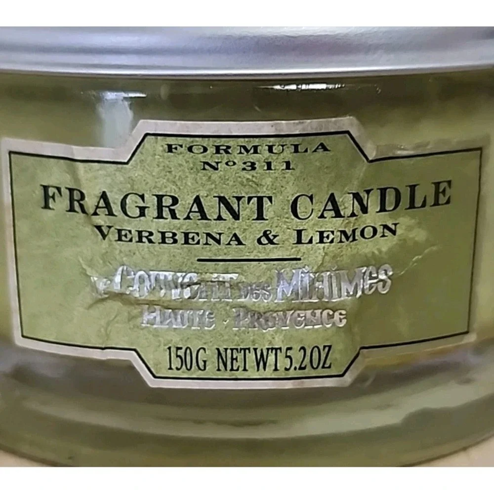 Le Couvent Des Minimes Verbena & Lemon No. 311 Fragrant Candle Glass‎ 5.2 Oz
